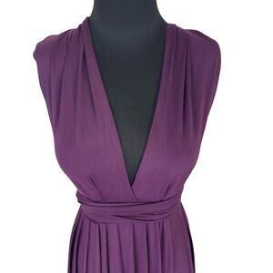 Elan Purple Infinity Dress Convertible Multi Way Wrap Maxi Skirt Beach Cover Up